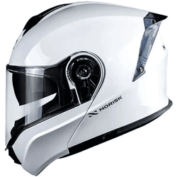 Capacete Norisk Motion Monocolor - Branco - Moto One