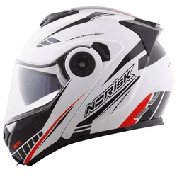 Capacete Norisk Ff345 Route Motion - Branco Preto ... - Moto One