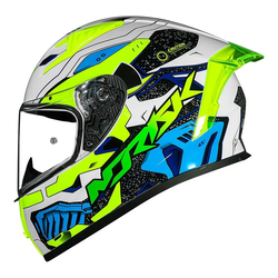 Capacete Norisk Flow Robot - Branco/amarelo - Moto One