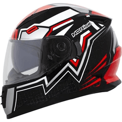 Capacete Norisk Ff302 Wizard - Preto Cinza Vermelh - Moto One