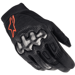 Luva Alpinestars Megawatt - Preto Vermelho - Moto One