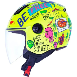 Capacete Norisk Orion Free - Amarelo Azul - Moto One