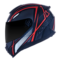 Capacete Norisk Ff802 Razor Ninja - Preto Vermelho - Moto One
