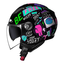 Capacete Norisk Orion Sv Free - Preto/roxo - Moto One