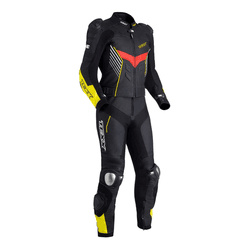 Macacão Texx Pista - 2 Peças - Preto/amarelo/verme... - Moto One