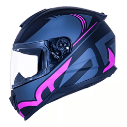 Capacete Norisk Ff802 Razor Squalo - Preto Rosa - Moto One