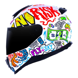 Capacete Norisk Ff802 Razor Vibes - Branco - Moto One