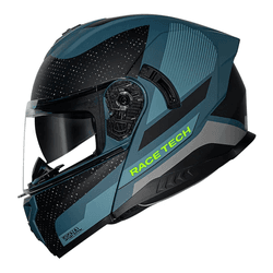 Capacete Race Tech Signal Gear - Azul Fosco Preto. - Moto One