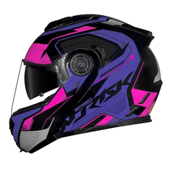 Capacete Norisk Ff345 Route Speedmax - Preto/roxo - Moto One