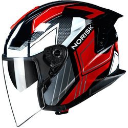 Capacete Norisk Downtown Provenza - Preto Vermelho - Moto One