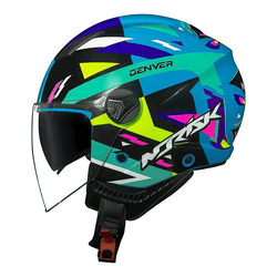 Capacete Norisk Orion Sv Denver - Preto/azul - Moto One
