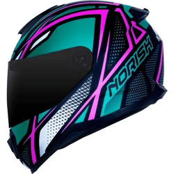 Capacete Norisk Ff802 Razor Ninja - Rosa Azul - Moto One