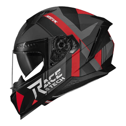 Capacete Race Tech Volt Abstrak - Preto Fosco Verm... - Moto One