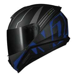 Capacete Norisk Ff802 Razor Full - Preto Fosco/azu - Moto One