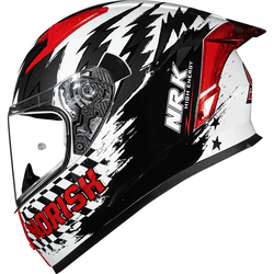 Capacete Norisk Flow Daytona - Branco/vermelho - Moto One
