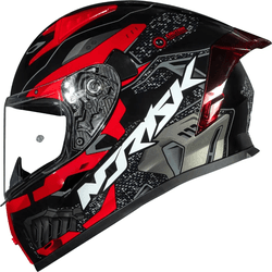 Capacete Norisk Flow Robot - Preto/vermelho - Moto One