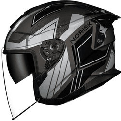 Capacete Norisk Downtown Provenza - Preto Titanium - Moto One