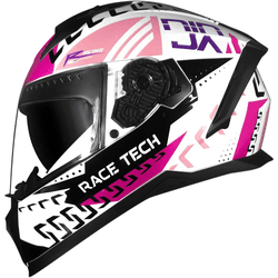 Capacete Race Tech Volt Ninja - Branco/rosa - Moto One
