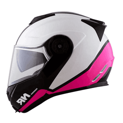Capacete Norisk Ff345 Route Chance - Branco Rosa - Moto One