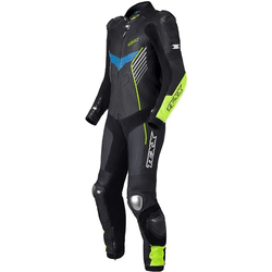 Macacão Texx Pista - 1 Peça - Preto/verde/azul - Moto One