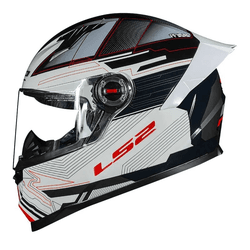 Capacete Ls2 Ff358 s Digital - Branco/preto - Moto One
