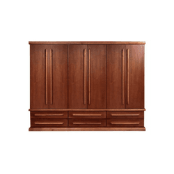 Roupeiro c/ Portas de Abrir e Gavetas Externas - N... - Móveis Rezende 