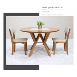 Mesa Garopaba Ø1,20 - 5517 - Móveis Rezende 