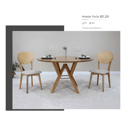 Mesa Lívia Ø1,20 - 5515 - Móveis Rezende 