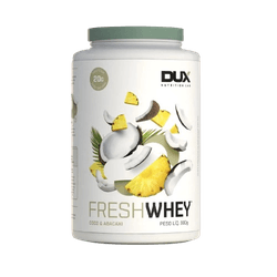 Whey Protein 3W Fresh Whey Pote 900g Dux Nutrition Lab Coco e Abacaxi