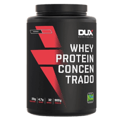 Whey Protein Concentrado Pote 900g Dux Nutrition Lab Morango