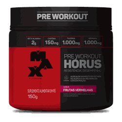 Hórus Pré Workout 150g Max Titanium Frutas Vermelh... - MSK Suplementos