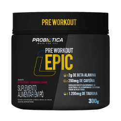Epic Pré Workout 300g Probiótica Frutas Vermelhas ... - MSK Suplementos