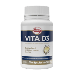 Vitamina D3 500mg 60Caps Vitafor - 7898665430071 - MSK Suplementos