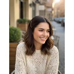 Pente curto de Acetato preto e marrom 2,5 x 6,0 cm... - MUSAKALL