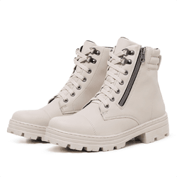 Bota Coturno Tratorado Zíper Vertical Feminino Off... - Myrol Outlet