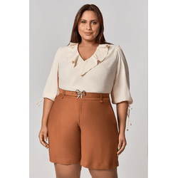 Short Alfaiataria Cinto Fivela Laço MySize - Image... - MYSIZE