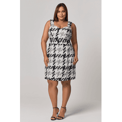 Vestido Curto Estampado Laço Alça MySize - Image W... - MYSIZE