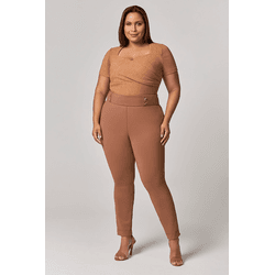 Calça Alfaiataria Botões Laço MySize - Image Winte... - MYSIZE