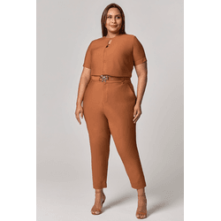 Calça Alfaiataria Cinto Fivela Laço MySize - Image... - MYSIZE