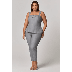 Conjunto Calça Blusa Peplum MySize - Image Winter ... - MYSIZE