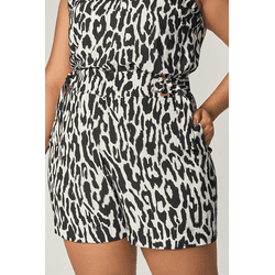 Short Estampado com Detalhe Meia Lua Animal Print ... - MYSIZE