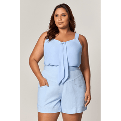 Blusa Regata com Nó Frontal Nature MySize - MYSIZE