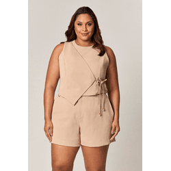 Short Alfaiataria com Detalhe Metal Nature MySize - MYSIZE