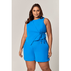 Short Alfaiataria com Detalhe Metal Nature MySize - MYSIZE