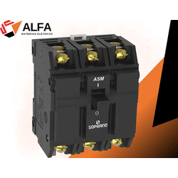 Disjuntor Nema Preto 3P Tripolar Marca Soprano - 0... - Alfa Materiais Elétricos