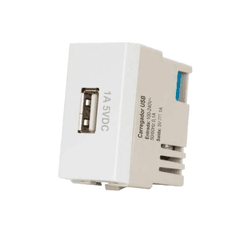 Modulo Carregador Usb 2a Bivolt Linha Sleek Branco... - Alfa Materiais Elétricos