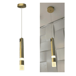 Pendente Tudo Moderno Led 7w Dourado lluz 3200K A... - Alfa Materiais Elétricos