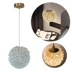 Pendente Led com Cristais cor Dourado Com 3 cores ... - Alfa Materiais Elétricos
