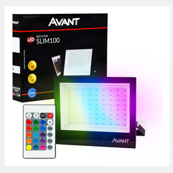 Refletor Slim RGB com luzes Coloridas controle rem... - Alfa Materiais Elétricos