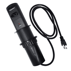 Torre de Tomada com Uma Tomada + USB A / C e com o... - Alfa Materiais Elétricos